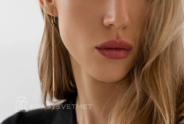 Серьги из красного золота «Двойная Кобра»